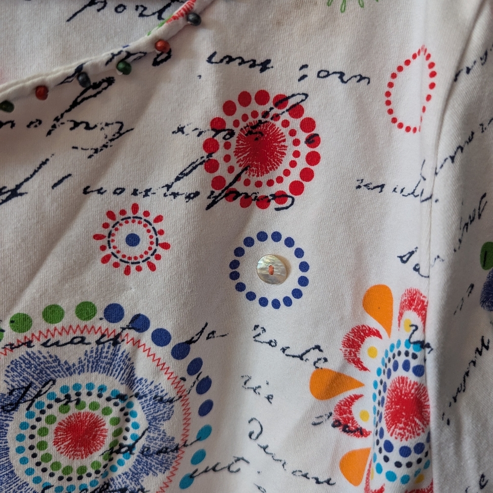 EUC Ladies Ruby Rd Woman Short Sleeve Embellished Shirt Size 1X - Picture 6 of 8